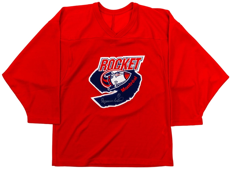 Deceased HOFer Maurice Richard Signed Montreal Rocket Jersey with JSA LOA 