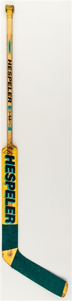 Mike Vernons Late-1990s San Jose Sharks Signed Hespeler HMP Game-Used Stick