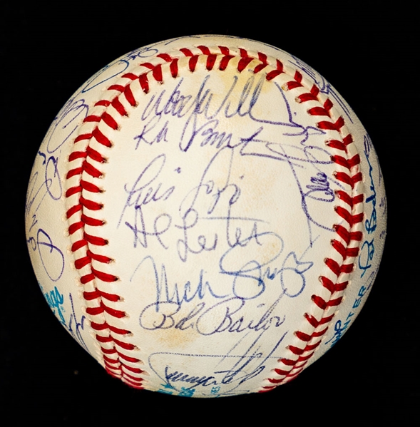 Toronto Blue Jays 1993 World Series Champions Team-Signed Baseball by 36 Including Molitor, Alomar, Olerud, Carter and Others with JSA LOA