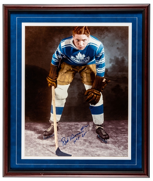 Deceased HOFer Red Horner Signed Toronto Maple Leafs Framed Photo with JSA LOA (22 ¼” x 26 ¼”)