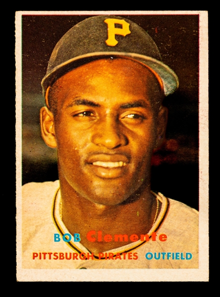 1957 Topps Baseball Card #76 HOFer Roberto Clemente