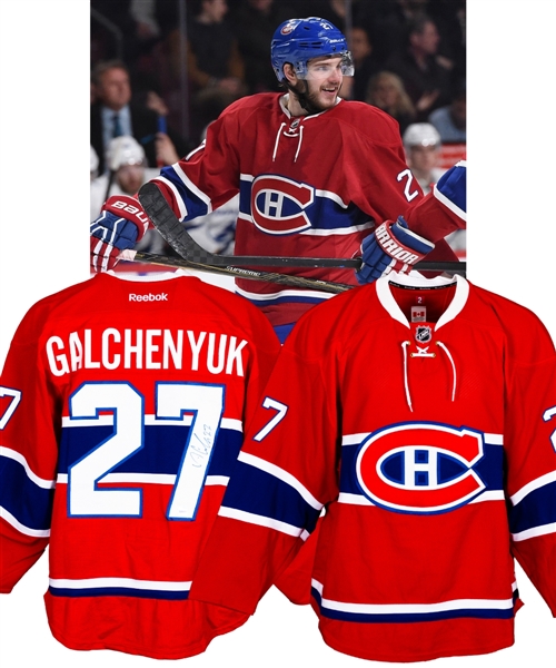 Alex Galchenyuks 2015-16 Montreal Canadiens Signed Game-Worn Jersey with Team LOA - 30-Goal Season!