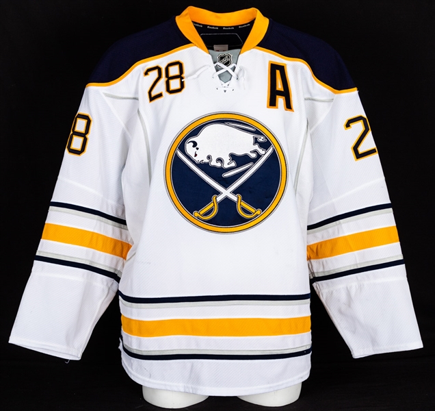 Paul Gaustads 2010-11 Buffalo Sabres Game-Worn Alternate Captains Jersey