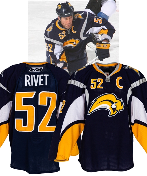 Craig Rivets 2009-10 Buffalo Sabres Game-Worn Captains Jersey