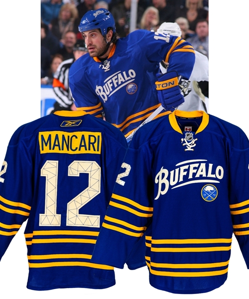 Mark Mancaris 2010-11 Buffalo Sabres "40-year Anniversary" Game-Worn Third Jersey