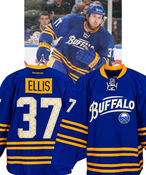 Matt Ellis 2011-12 Buffalo Sabres "40-year Anniversary" Game-Worn Third Jersey 