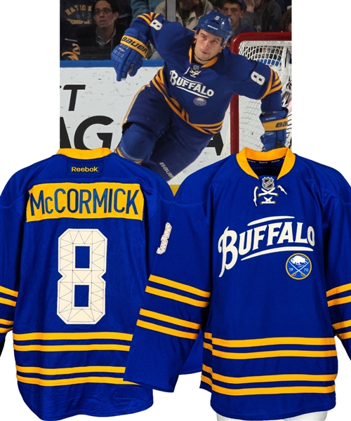 Cody McCormick’s 2011-12 Buffalo Sabres "40-year Anniversary" Game-Worn Third Jersey