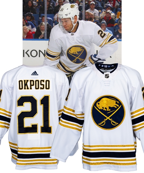 Kyle Okposos 2019-20 Buffalo Sabres Game-Worn 50th Alternate Jersey with Team COA