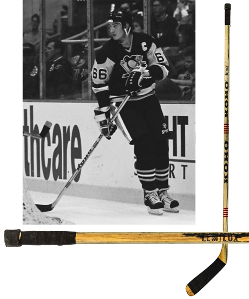 Mario Lemieuxs Late-1980s Pittsburgh Penguins Koho Game-Used Stick