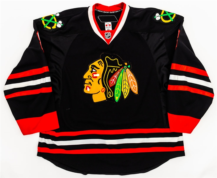 Matt Walkers 2008-09 Chicago Black Hawks Game-Worn Third Jersey with Team LOA  