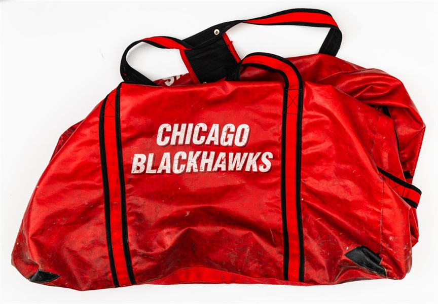 Antti Niemis 2009-10 Chicago Black Hawks Equipment Bag from Games played in Helsinki