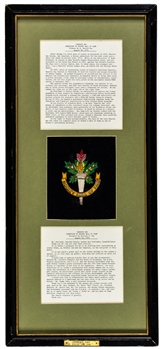 Charles Hays 1974 Hockey Hall of Fame Induction Crest Framed Display with LOA (11" x 24 1/2")