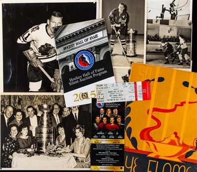 Bill Hay Chicago Black Hawks Hockey Photos and Hockey Hall of Fame Induction Memorabilia from the Hay Family with LOA