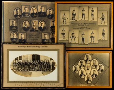 Hockey and Rugby 1920s Team Photos (4) Featuring HOFer Charles Hay from the Hay Family with LOA