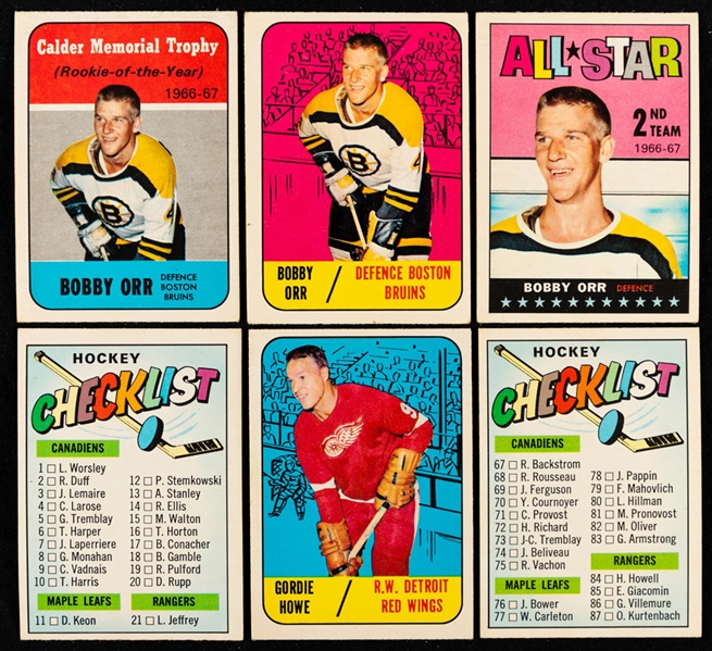 1967-68 Topps Hockey Complete 132-Card Mid-Grade Set