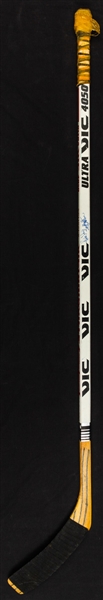 Bryan Trottiers Circa 1985-86 New York Islanders Signed Ultra Vic 4050 Game-Used Stick