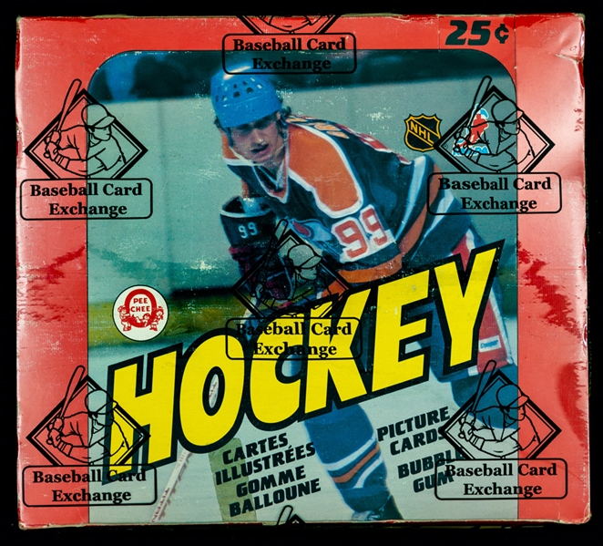 1982-83 O-Pee-Chee Hockey Wax Box (48 Unopened Packs) - BBCE Certified - Fuhr, Francis, Hawerchuk, Mullen and Broten Rookie Card Year