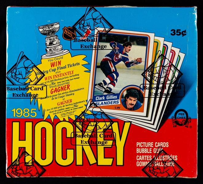 1984-85 O-Pee-Chee Hockey Wax Box (48 Unopened Packs) - BBCE Certified - Yzerman, Neely, Gilmour, Chelios and Lafontaine Rookie Card Year!