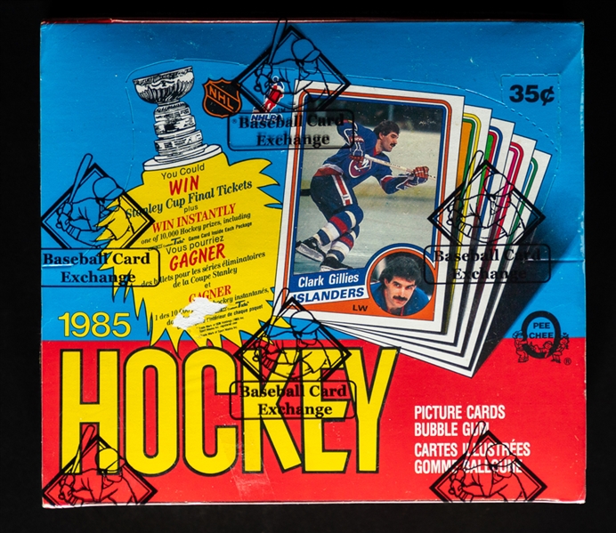 1984-85 O-Pee-Chee Hockey Wax Box (48 Unopened Packs) - BBCE Certified - Yzerman, Neely, Gilmour, Chelios and Lafontaine Rookie Card Year!