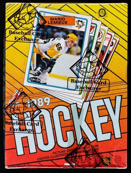 1988-89 O-Pee-Chee Hockey Wax Box (48 Unopened Packs) - BBCE Certified - Brett Hull, Brendan Shanahan, Joe Nieuwendyk and Pierre Turgeon Rookie Card Year