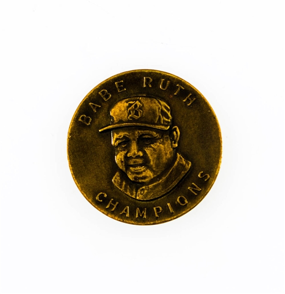 1935 Babe Ruth (Boston Braves) Quaker Oats "Champions" Pinback Premium Button 