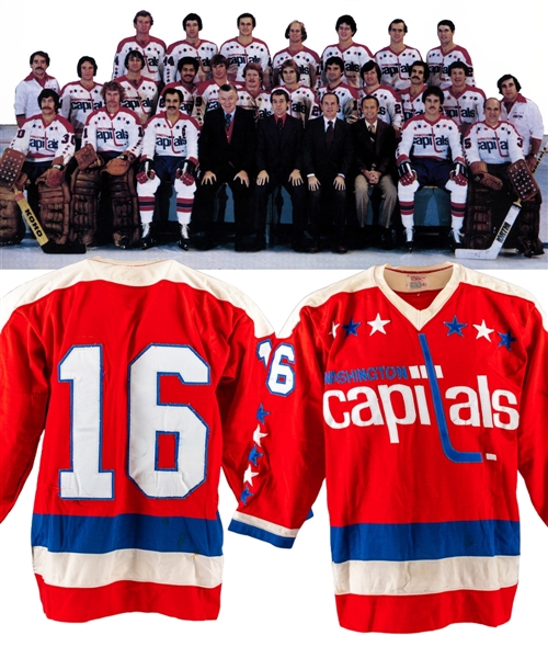 Washington Capitals Mid-to-Late-1970s Game-Worn Jersey - Team Repairs!