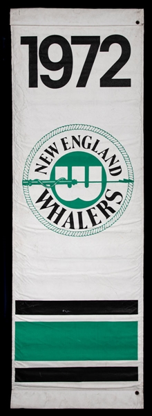 New England Whalers / Hartford Whalers 1972-1992 Civic Center Banner (92" x 31")