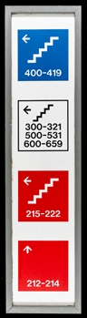 Directional Seating Section Pictogram Framed Sign from the Montreal Forum (12" x 48")