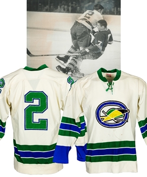 Doug Roberts 1969-70 Oakland Seals Game-Worn Jersey with LOA - Team Repairs! (Barry Meisel Collection)