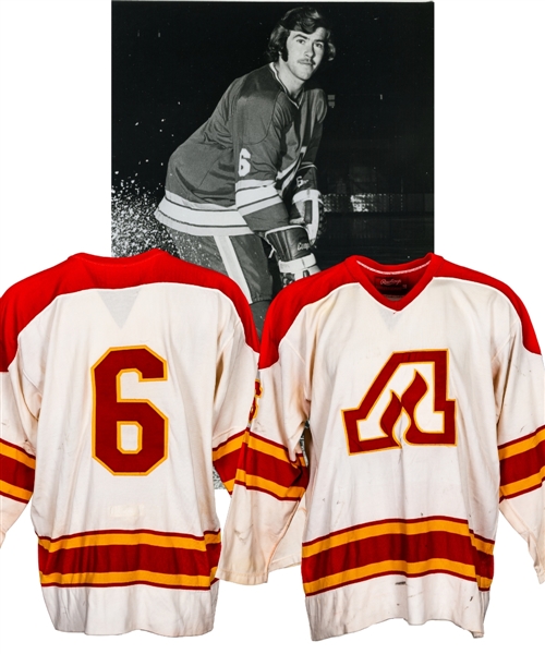 Jean Lemieuxs Mid-1970s Atlanta Flames Game-Worn Jersey with LOA (Barry Meisel Collection)