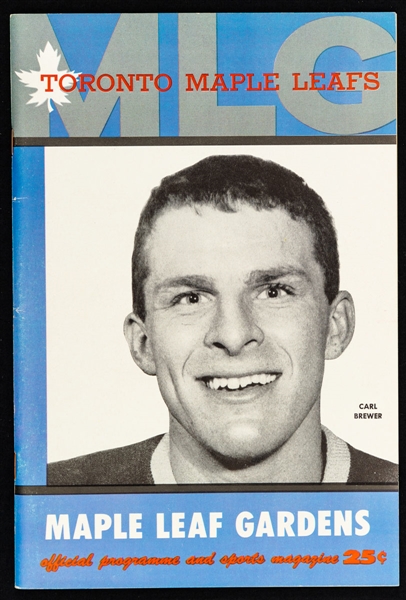 April 16th 1959 Stanley Cup Finals Game #4 Maple Leaf Gardens Program - Toronto Maple Leafs vs Montreal Canadiens 