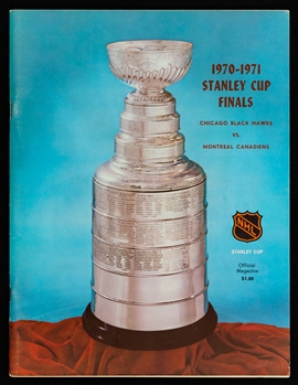 May 18th 1971 and May 10th 1973 Stanley Cup Finals Cup-Winning Game Programs (2) - Montreal Canadiens vs Chicago Black Hawks