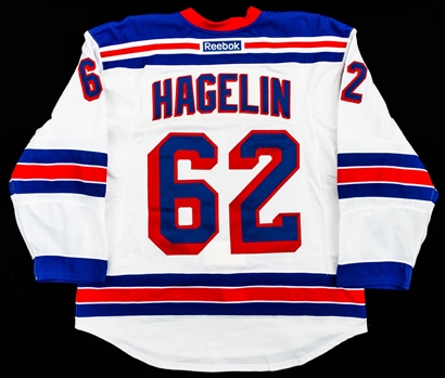 Carl Hagelin’s 2011-12 New York Rangers Game-Issued Rookie Season Jersey with Steiner LOA