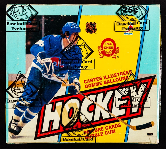 1983-84 O-Pee-Chee Hockey Wax Box (48 Unopened Packs) - BBCE Certified - Lindbergh, Stevens, Carbonneau, Housley, Naslund, Nicholls and Larmer Rookie Card Year