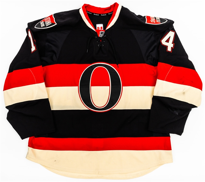 Colin Greening’s 2012-13 Ottawa Senators Game-Worn Heritage Third Jersey with Team COA – Photo-Matched! 