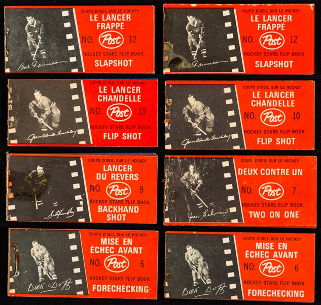 1967-68 Post Cereal Hockey Stars Flip Book Collection of 13