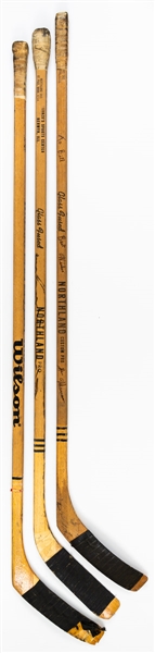 Pat Stapletons, Ken Wharrams and Bill Whites 1960s/1970s Chicago Black Hawks Game-Used Sticks