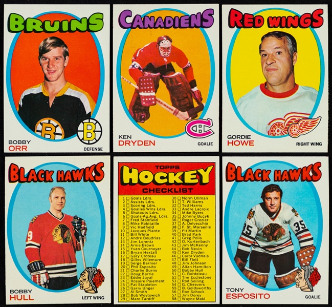 1971-72 Topps Hockey Near Complete Card Set (123/132)