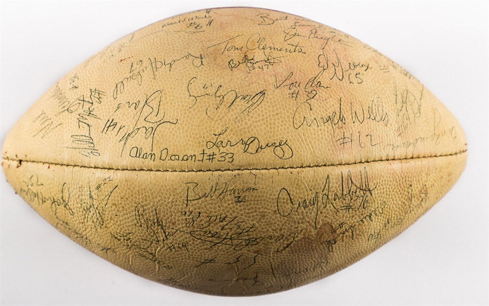 Hamilton Tiger-Cats 1979 Team-Signed Official Spalding J5V CFL Jack Gaudaur Football