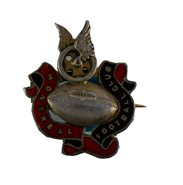 Turn of the Century Montreal Football Club Sterling Pin - Played at the Montreal Amateur Athletic Association Grounds (M.A.A.A.) 