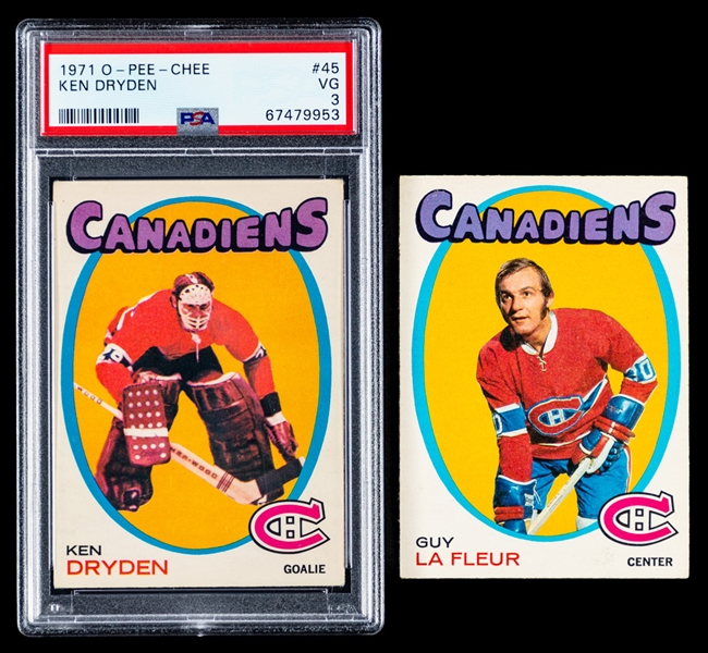 1971-72 O-Pee-Chee Hockey Complete 264-Card Set Including #45 HOFer Ken Dryden Rookie (PSA 3)