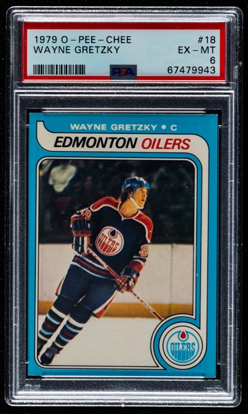 1979-80 O-Pee-Chee Hockey Complete 396-Card Set Including #18 HOFer Wayne Gretzky Rookie Card (Graded PSA 6)