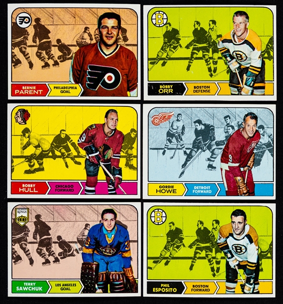 1968-69 Topps Hockey Mid-to-High Grade Complete 132-Card Set