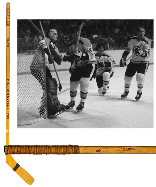 Bobby Orrs 1970-71 Boston Bruins Signed Victoriaville Pro Game-Used Stick - Hart Memorial and Norris Trophies Season! - Highest-Scoring Season of Career!