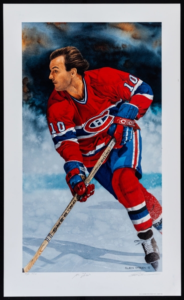 Guy Lafleur Montreal Canadiens Signed Limited-Edition Artist Proof Glen Green Lithograph #10/10 (17" x 27")