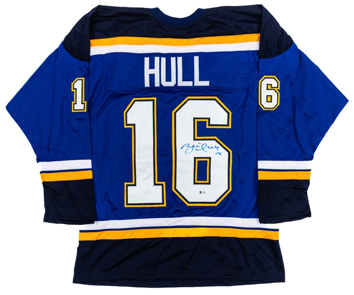 Brett Hull Signed St. Louis Blues Jersey with Beckett COA