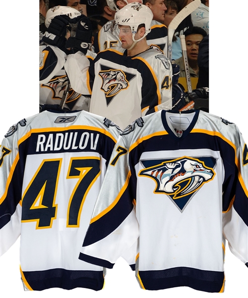 Alexander Radulovs 2006-07 Nashville Predators Game-Worn Rookie Season Jersey with LOA 