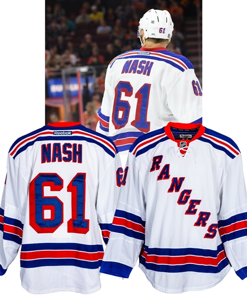 Rick Nash’s 2016-17 New York Rangers Game-Worn Pre-Season Jersey with LOA