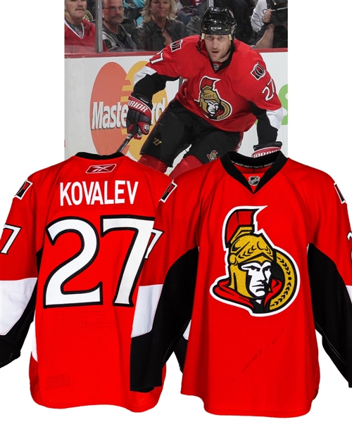 Alexei Kovalev’s 2009-10 Ottawa Senators Game-Worn Jersey with Team LOA 