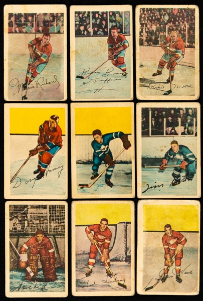 1952-53 Parkhurst Hockey Near Complete Card Set (101/105) Plus Extras (62)